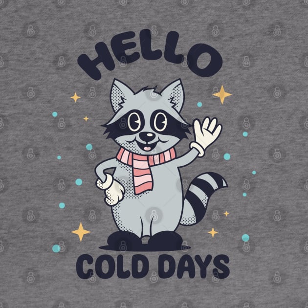 Racoon. Hello cold days by dadan_pm